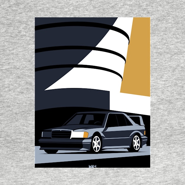 Merc 190E Evo II (Grey) | gift for car owner by Atelier de l'Automobile